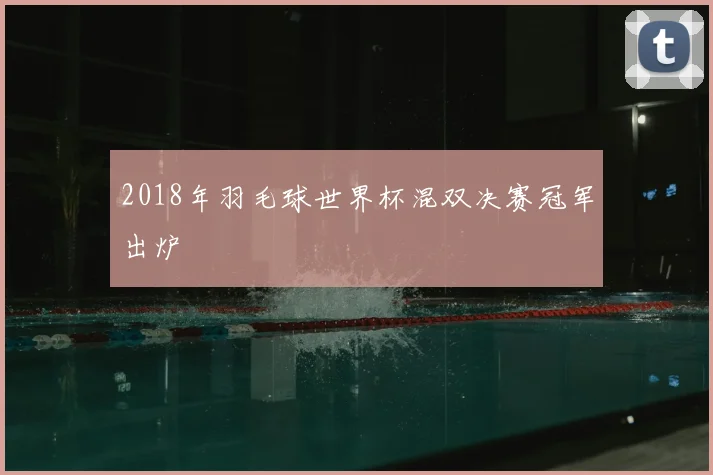 2018年羽毛球世界杯混双决赛冠军出炉